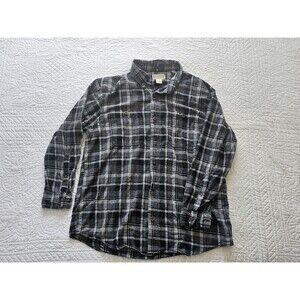 Duluth Trading Co. Button Up Flannel Work Shirt Long Sleeve Plaid Men’s L Magnet